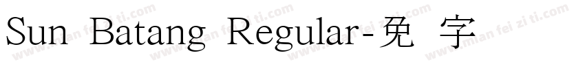 Sun Batang Regular字体转换